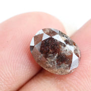 3.50 Ct oval cut brown natural diamond with warm tone and brilliant sparkle for rare statement jewelry