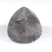 0.95 Ct pear cut gray diamond loose natural stone with elegant faceting for engagement ring or custom fine jewelry