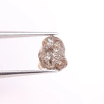 uncut diamond engagement ring with big raw diamond crystal design grey rough diamond