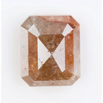 2.97 Ct Red Grey natural radiant cut diamond with rich tone and brilliant sparkle 