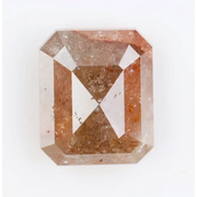 2.97 Ct Red Grey natural radiant cut diamond with rich tone and brilliant sparkle 