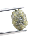 natural yellow diamond in an uncut, irregular form for creating bespoke gold jewelry with a distinctive raw appearance.