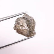 uncut diamond engagement ring with big raw diamond crystal design grey rough diamond 