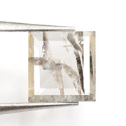 grey colour square cut diamond square ring mens square diamond ring