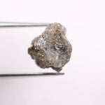 uncut diamond engagement ring with big raw diamond crystal design grey rough diamond 