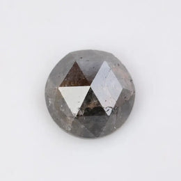 1.90 Ct Natural Black-Grey Colored Diamond Round Diamond For Engegament Ring 