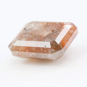 2.97 Ct Red Grey natural radiant cut diamond with rich tone and brilliant sparkle 