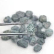 fancy blue rough diamond with a raw uncut diamond for jewelry making