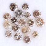 2.22 Ct Natural Diamond Lot – Loose Mixed Fancy Color Round Brilliant Cut Rustic Diamonds for Jewelry Making, Custom Rings & Artisan Designs