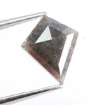 1.30 Ct kite cut gray natural diamond loose stone with elegant faceting, ideal for custom engagement ring or fine jewelry