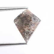 1.30 Ct kite cut gray natural diamond loose stone with elegant faceting, ideal for custom engagement ring or fine jewelry