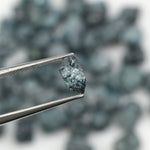 natural blue rough diamond with raw uncut texture for custom jewelry designs