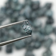 natural blue rough diamond with raw uncut texture for custom jewelry designs