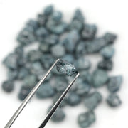 natural blue rough diamond with raw uncut texture for custom jewelry designs