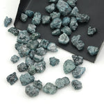 natural blue rough diamond with raw uncut texture for custom jewelry designs