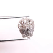 round rough diamond with rough white diamond crystal appearance grey rough diamond 