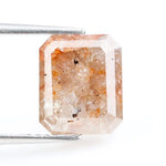 2.97 Ct Red Grey natural radiant cut diamond with rich tone and brilliant sparkle 
