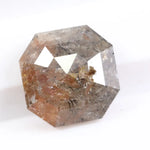 1.56 Ct asscher cut gray brown natural diamond loose stone with step facets for engagement ring or custom fine jewelry