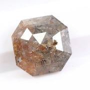 1.56 Ct asscher cut gray brown natural diamond loose stone with step facets for engagement ring or custom fine jewelry