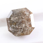 1.56 Ct asscher cut gray brown natural diamond loose stone with step facets for engagement ring or custom fine jewelry