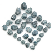 natural blue rough diamond pieces in an uncut loose diamond lot
