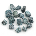 natural blue rough diamond with an uncut raw diamond for jewelry making