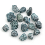 natural blue rough diamond with an uncut raw diamond for jewelry making