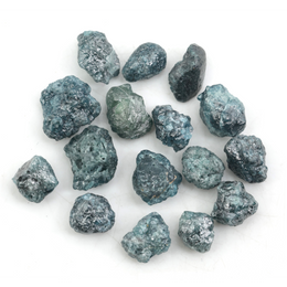 natural blue rough diamond with an uncut raw diamond for jewelry making