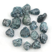 natural blue rough diamond with an uncut raw diamond for jewelry making