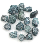 natural blue rough diamond with an uncut raw diamond for jewelry making
