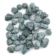 natural blue rough diamond with a raw uncut diamond for jewelry design