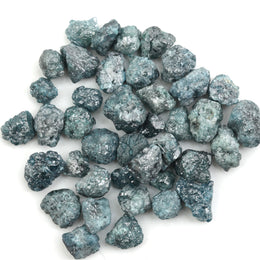 natural blue rough diamond with a raw uncut diamond for jewelry design