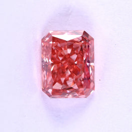 0.81 CT Fancy Pink Radiant Cut Lab-Grown Diamond