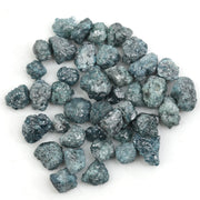 natural blue rough diamond with a raw uncut diamond for jewelry design