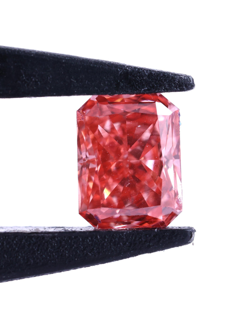 0.81 CT Fancy Pink Radiant Cut Lab-Grown Diamond