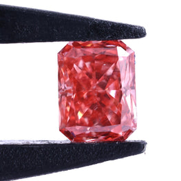 0.81 CT Fancy Pink Radiant Cut Lab-Grown Diamond