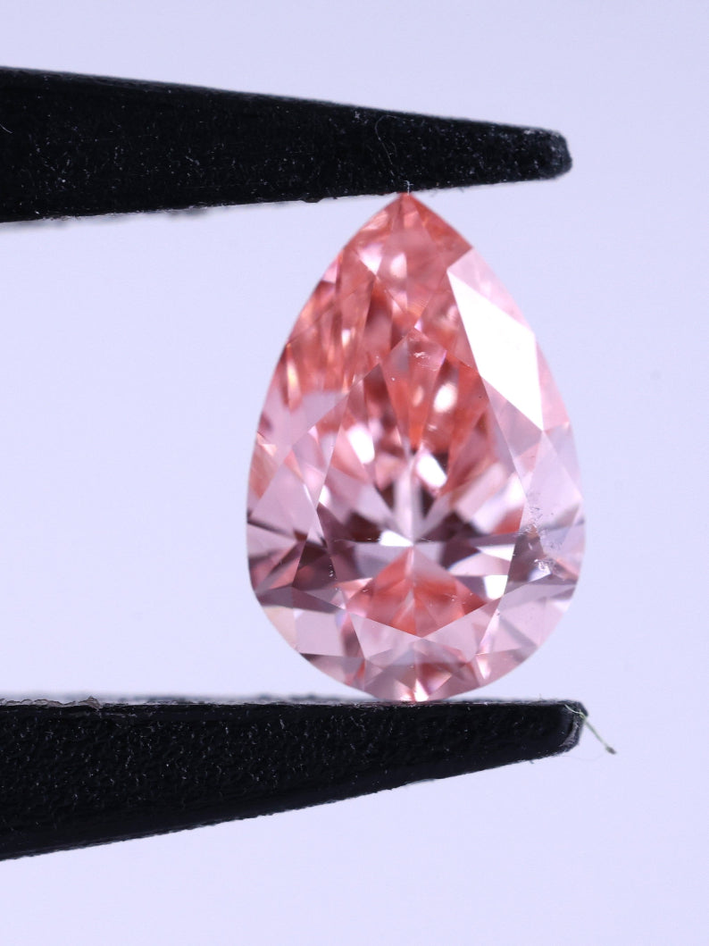 0.58 CT Lab-Grown Diamond Fancy Pink Pear Cut