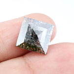 Salt & Pepper 4.06 Ct Square Cut CVD Diamond, loose for personalized jewelry gifts