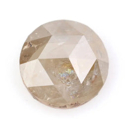 0.79 ct grey white round cut natural diamond with soft dual tone appearance, loose stone ideal for custom fine jewelry and elegant ring designs