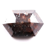 6.53 Ct natural brown emerald cut diamond loose earth mined gemstone for ring or pendant
