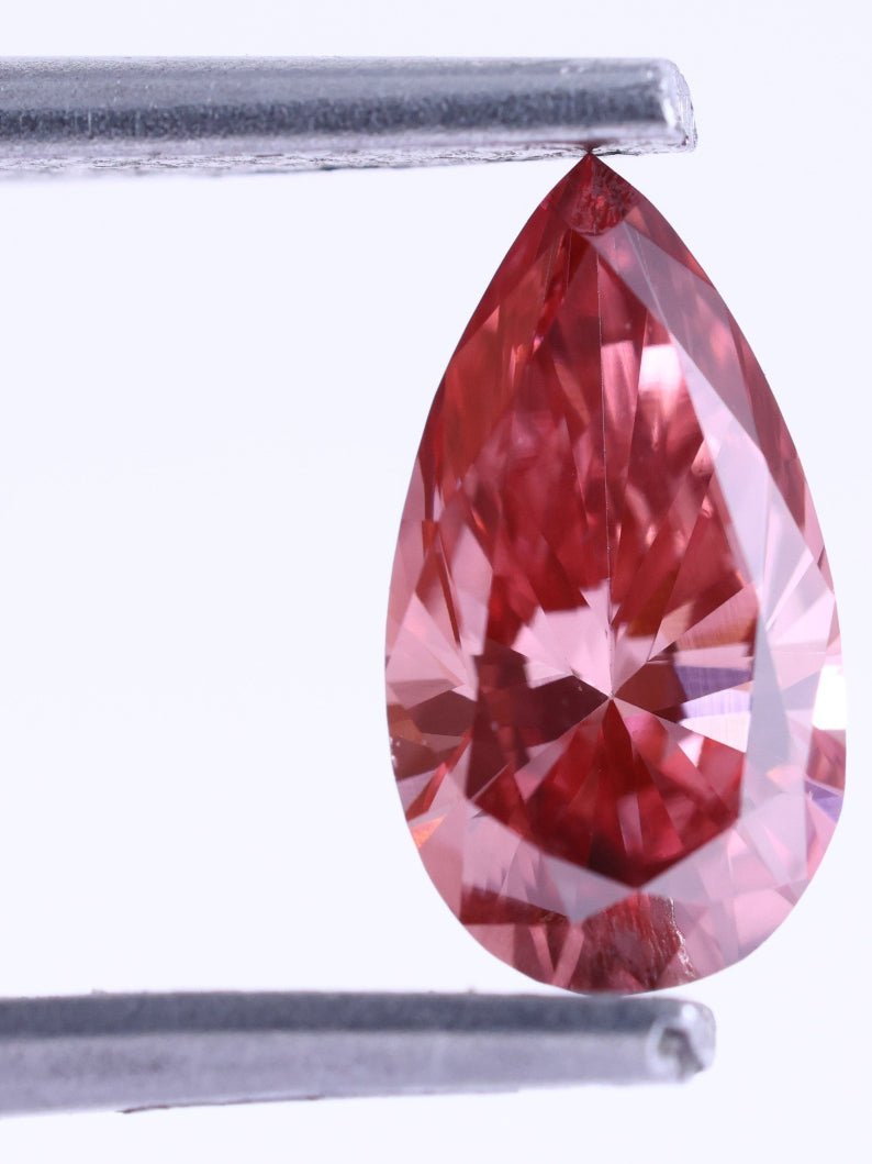0.89 CT Lab-Grown Diamond Fancy Pink Pear Cut