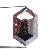 6.53 Ct natural brown emerald cut diamond loose earth mined gemstone for ring or pendant