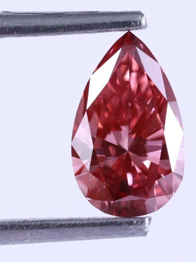 0.89 CT Lab-Grown Diamond Fancy Pink Pear Cut