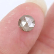 0.79 ct grey white round cut natural diamond with soft dual tone appearance, loose stone ideal for custom fine jewelry and elegant ring designs