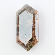 3.49 Ct hexagon cut brown black diamond with geometric shape and deep tones for sleek modern luxury jewelry