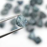 natural blue rough diamond with a raw uncut surface for jewelry design