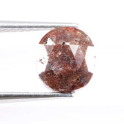 1.14 Ct oval cut reddish brown natural diamond loose stone with warm tone and bright sparkle