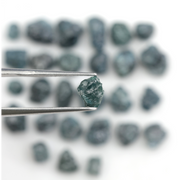 natural blue color rough diamond lot in loose uncut form