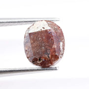 1.14 Ct oval cut reddish brown natural diamond loose stone with warm tone and bright sparkle
