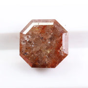 1.35 Ct asscher cut brown diamond loose stone with vintage step facets and rich warm sparkle